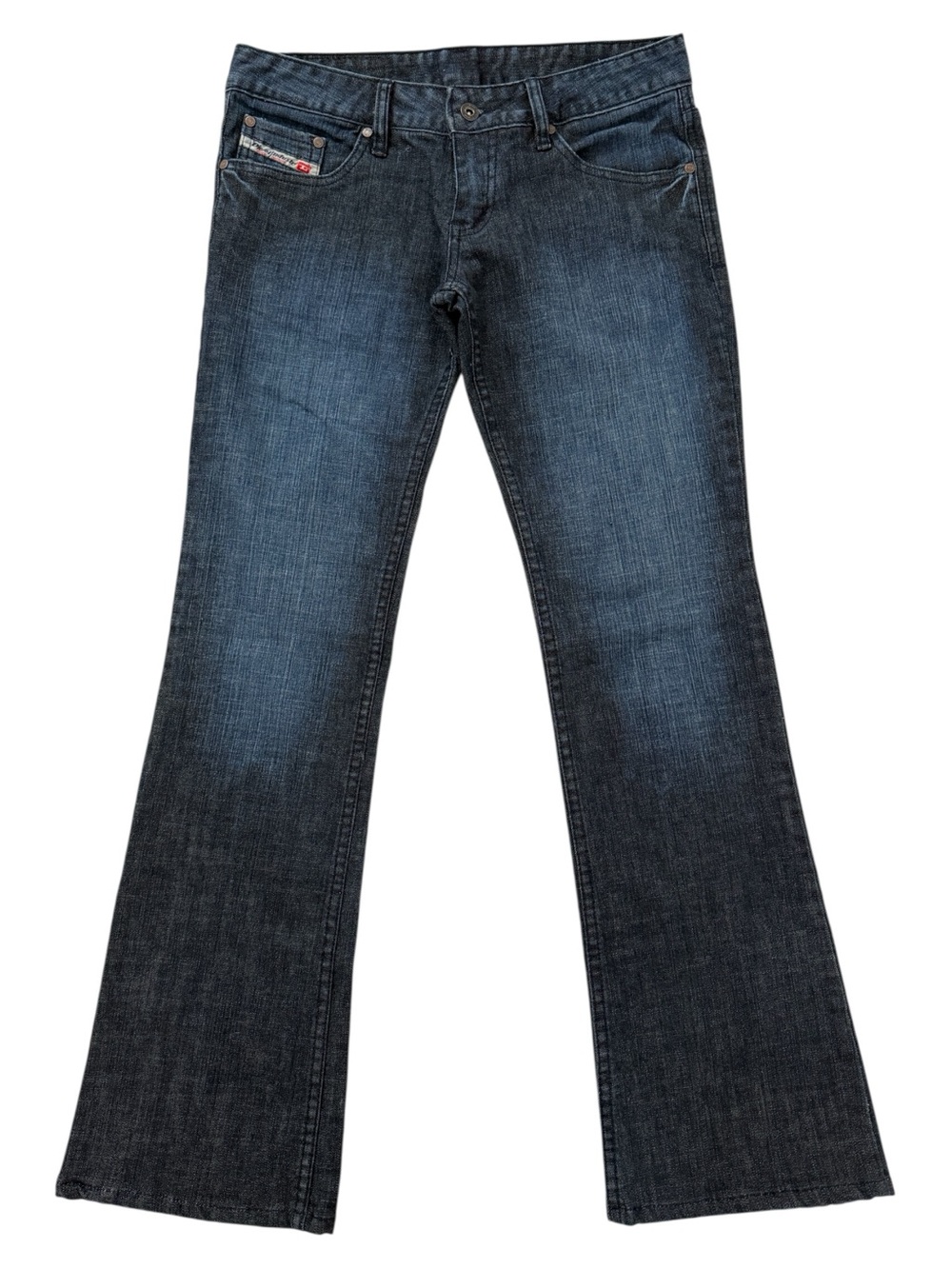 Diesel Low Rise Jeans in Dark Blue Wash